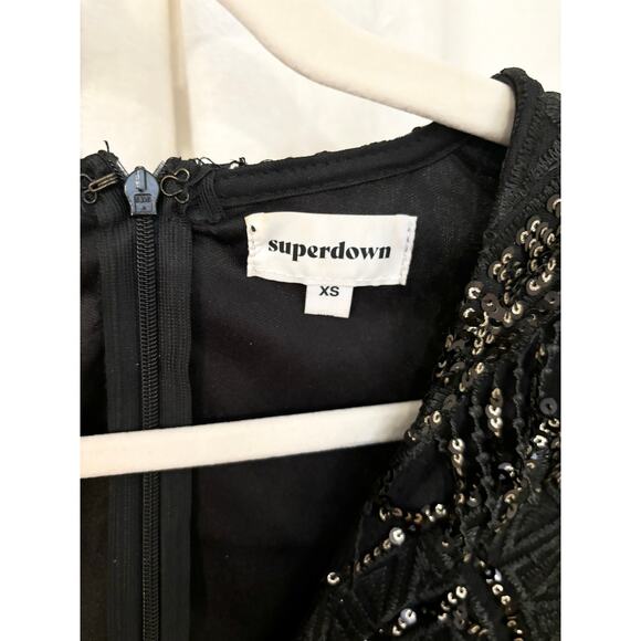 Superdown Nia Sequin Mini Dress / Black / XS - Picture 6 of 9